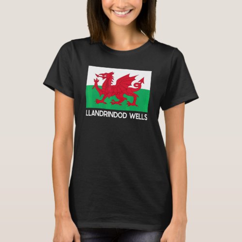 Llandrindod Wells Wales Welsh Flag Baner Y Ddraig  T_Shirt