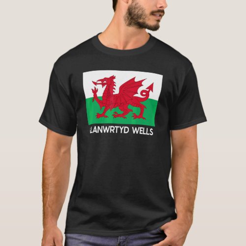 Llanwrtyd Wells Wales Welsh Flag Baner Y Ddraig Go T_Shirt