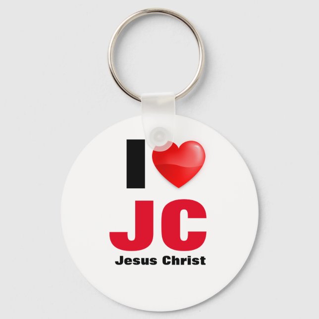 Llaver I love Jesus Christ Keychain (Front)