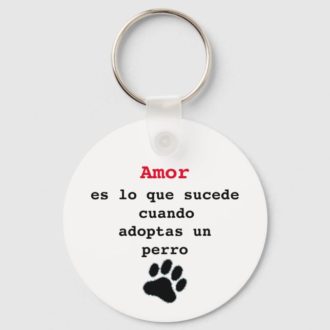 LLavero adoptar un perro Keychain (Front)