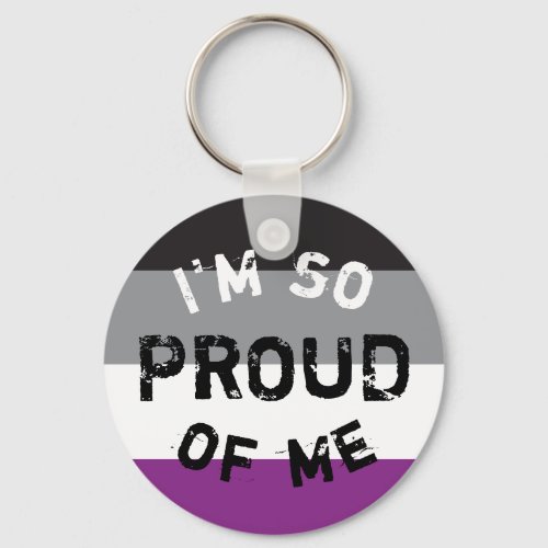 Llavero Bandera Asexual So Proud _ Love is Love Keychain