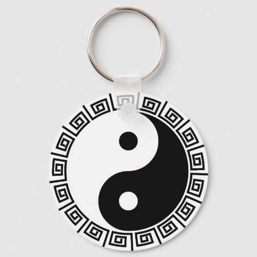 Llavero chapa yin yang arte keychain