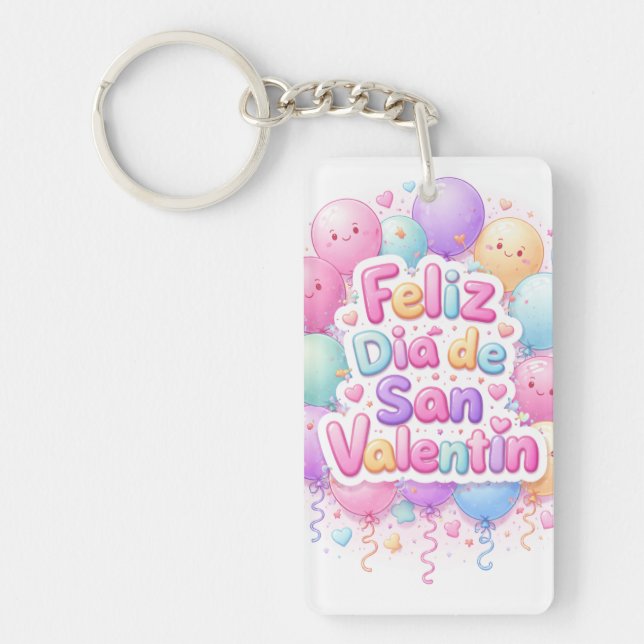 Llavero “Feliz Día de San Valentín” – Detalle Romá Keychain (Front)