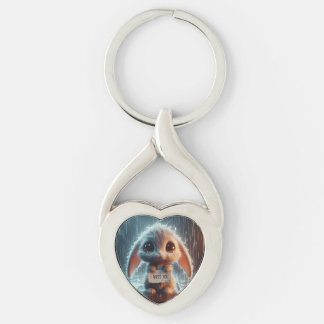Llavero Rabbit Sad With Rain Keychain