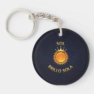 Llavero Redondo “Sol Brillo Sola” – Estilo Compact Keychain