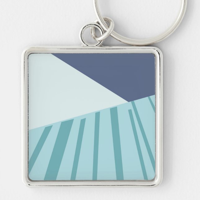 Llavero tipo chapa blå keychain (Front)