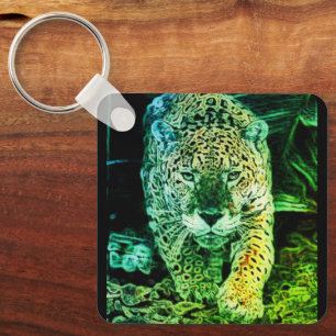 Llavero tipo chapa jaguar keychain