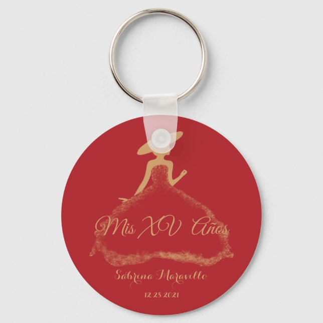 Llavero tipo chapa, red key charra, wester llavero keychain (Front)