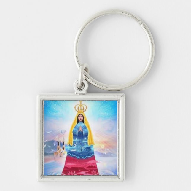 LLAVERO ,VIRGEN DEL VALLE Y BANDERA VENEZOLANA KEYCHAIN (Front)