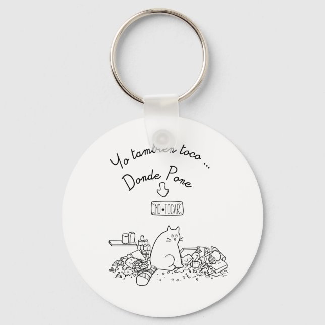 Llavero yo también toco donde pone no tocar keychain (Front)