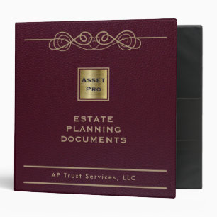 LLC: Personalized Burgundy Leather Monogram Binder