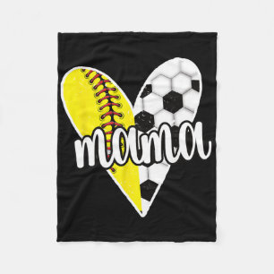 Ller Mama Proud Soccer Softll Player Ll Mom Fleece Blanket