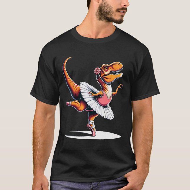 Llerina T-rex Dancing  T-Shirt (Front)