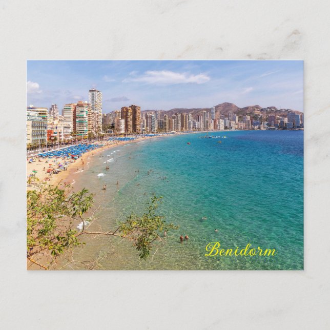 Llevant Beach, Benidorm, Costa Blanca, Spain Postcard (Front)