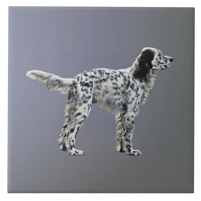 LLewellin Setter Ceramic Tile (Front)