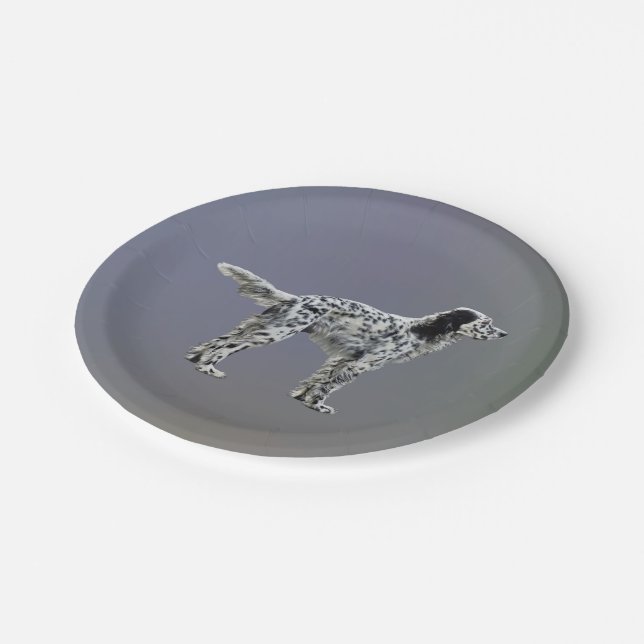 LLewellin Setter Paper Plates (Angled)