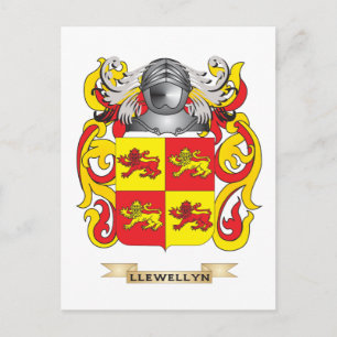 Llewellyn Coat of Arms (Family Crest) Postcard