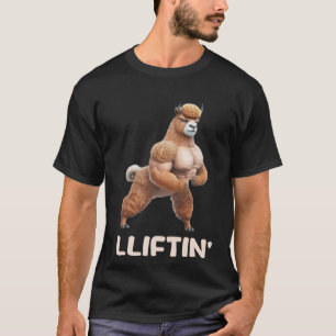 Lliftin' Llama Weightlifting Bodybuilding Gym Fitn T-Shirt