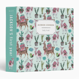 LLlama   Custom   Blue   Baby book Binder
