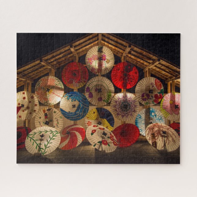 llluminated Parasols Jigsaw Puzzle (Horizontal)