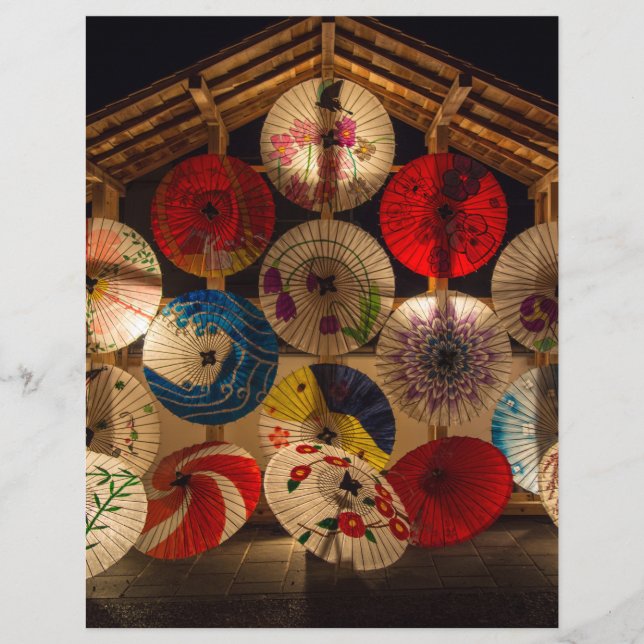 llluminated Parasols Scrapbook Paper (Front)