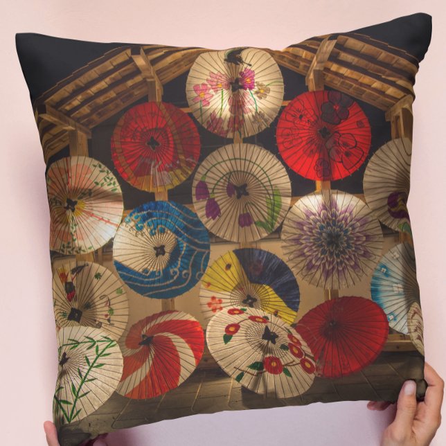 llluminated Parasols Throw Pillow (Creator Uploaded)