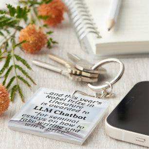 LLM Chatbot Nobel Prize Winner in Literature Keychain