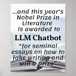 LLM Chatbot Winner Nobel Prize in Literature Poster