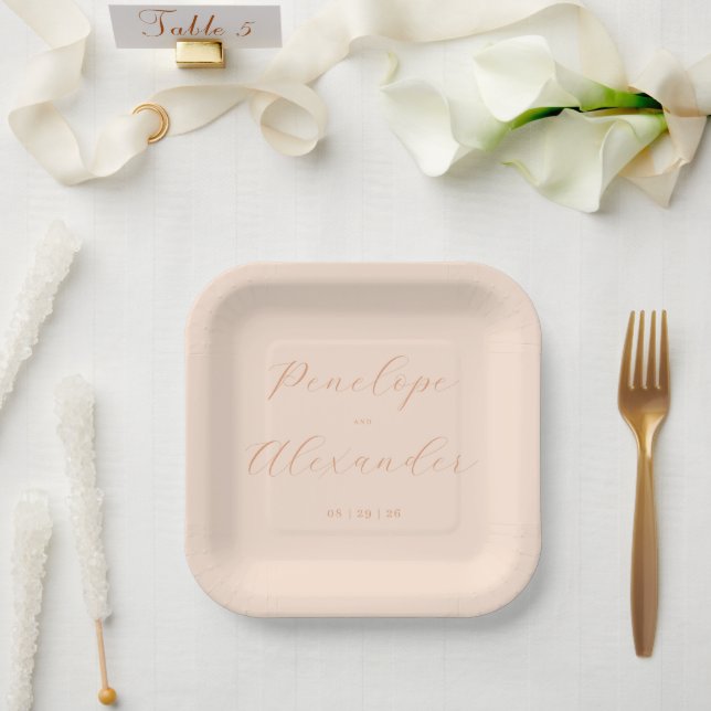 ___LLMGEN___ 25 PAPER PLATES (Wedding)