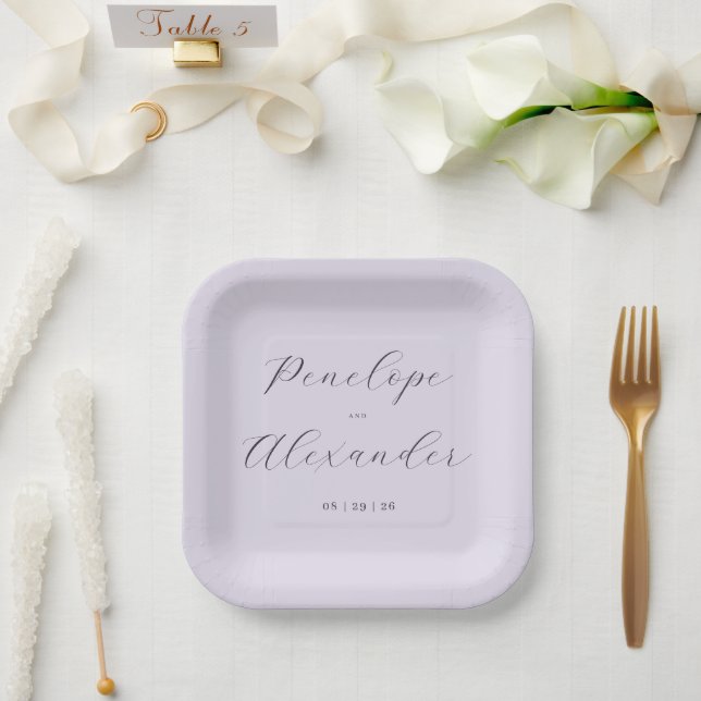 ___LLMGEN___ 25 PAPER PLATES (Wedding)