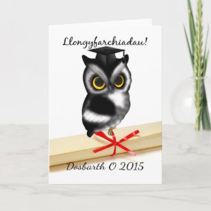 llongyfarchiadau Welsh Language Graduation Card