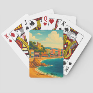 Lloret de Mar Spain Vintage Travel Art Poker Cards