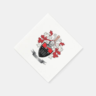 Lloyd Family Crest Coat of Arms Paper Napkins