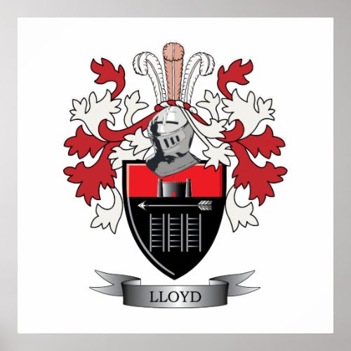 Lloyd Family Crest Coat of Arms Poster