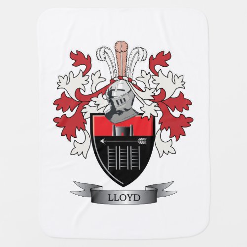 Lloyd Family Crest Coat of Arms Stroller Blanket