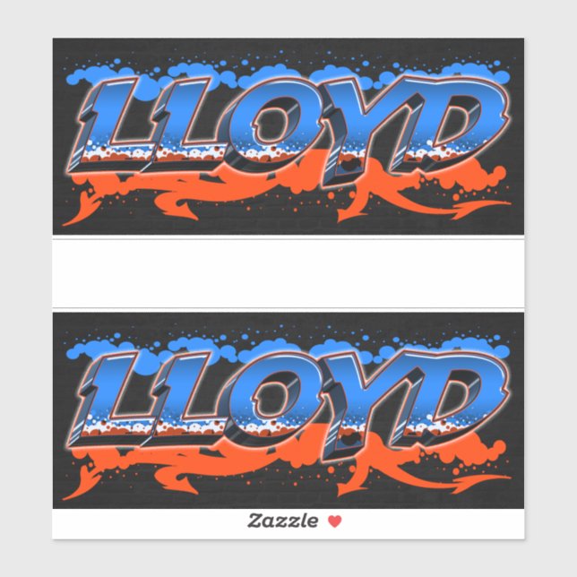 Lloyd First Name Graffiti Sticker (Sheet)