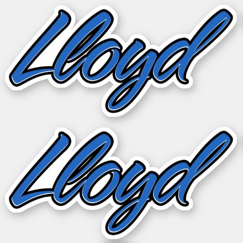 Lloyd name blue sticker Sticker Stickerset