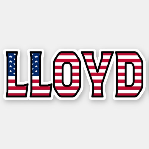 Lloyd Name First Name USA Sticker Stickerset