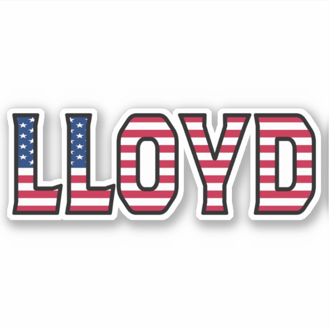 Lloyd Name First Name USA Sticker Stickerset (Front)