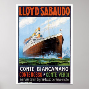 Lloyd Sabaudo Comte Biancamano Poster