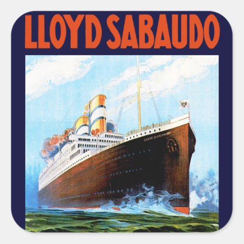 Lloyd Sabaudo  Conte Biancamano Square Sticker