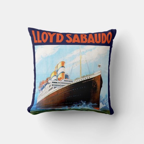 Lloyd Sabaudo  Conte Biancamano Throw Pillow