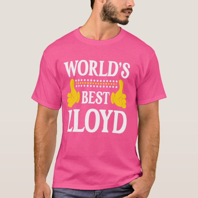 Lloyd Surname Funny Team Family Last Name World's  T-Shirt (Front)