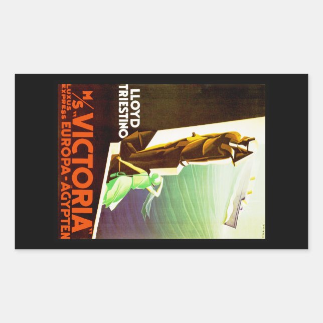 Lloyd Triestino ms Victoria Rectangular Sticker (Front)