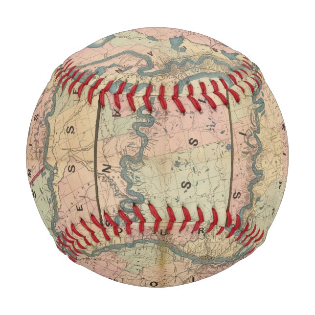 Lloyd's map of the Lower Mississippi River Baseball (Front)