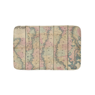 Lloyd's map of the Lower Mississippi River Bath Mat