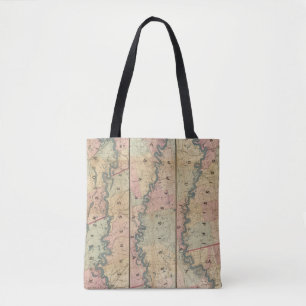 Lloyd's map of the Lower Mississippi River Tote Bag