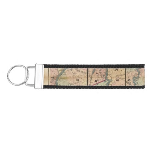 Lloyds map of the Lower Mississippi River Wrist Keychain