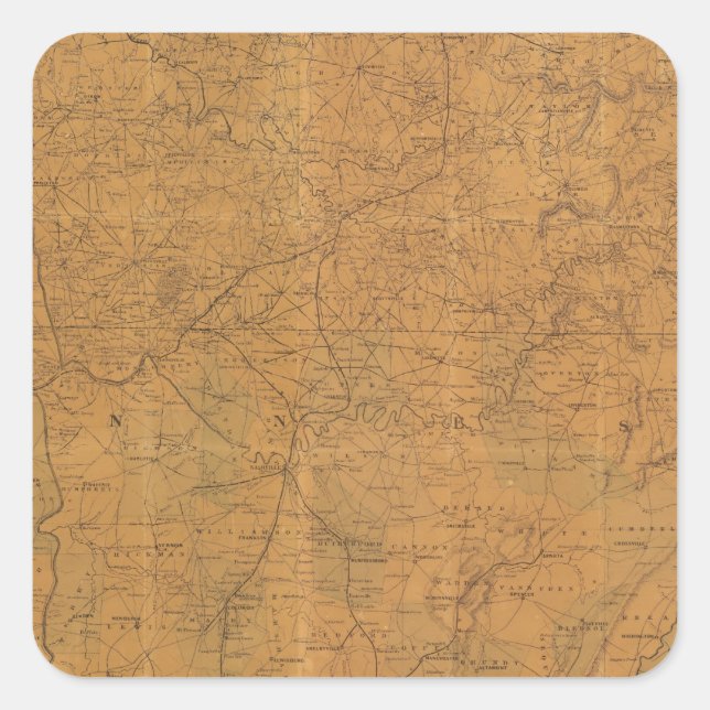 Lloyd's official map of the state of Tennessee Square Sticker (Front)