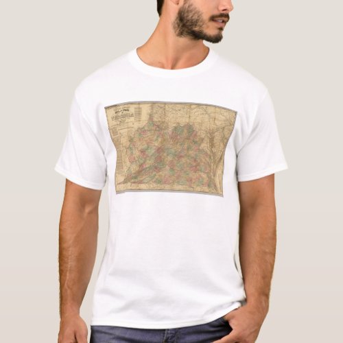 Lloyds official map of the State of Virginia T_Shirt